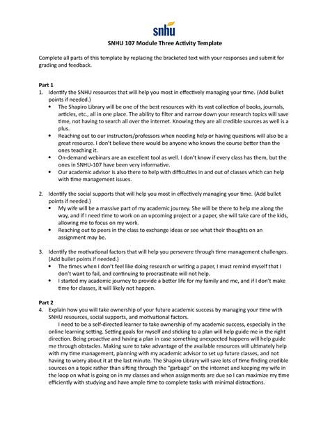 SNHU 107 Module Six Activity Guide Image