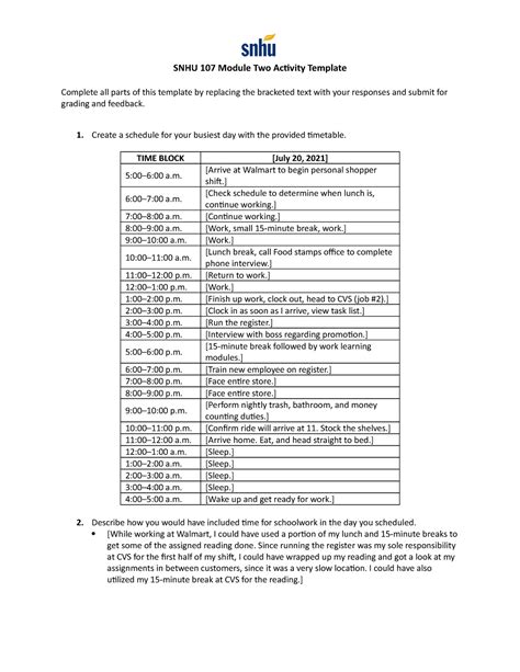 SNHU 107 Module Six Activity Guide Image