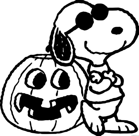 Snoopy Halloween coloring page