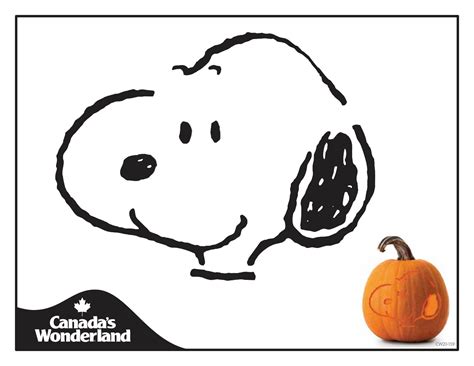 Snoopy pumpkin template 1