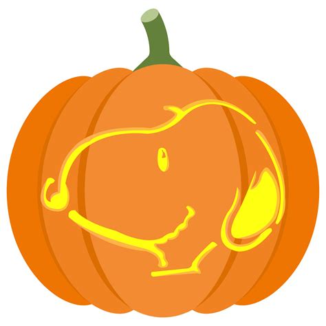 Snoopy pumpkin template 7