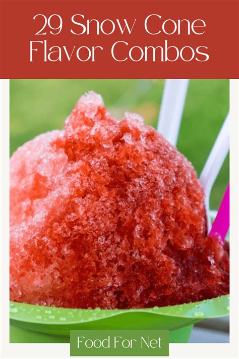 Snow cone menu ideas