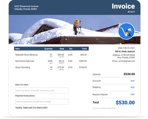 Snow Removal Invoice Software