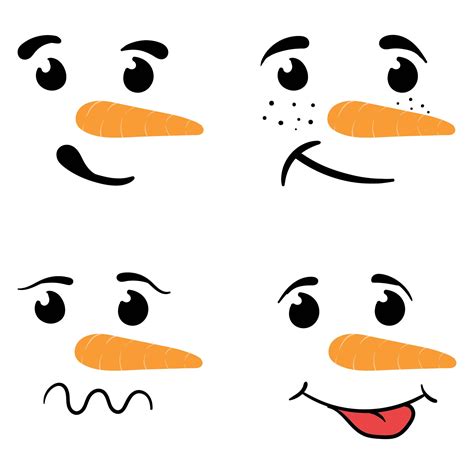 Snowman Face Printable 10