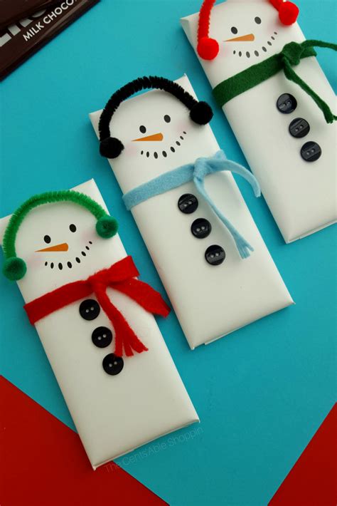 Snowman Hershey Bar Template