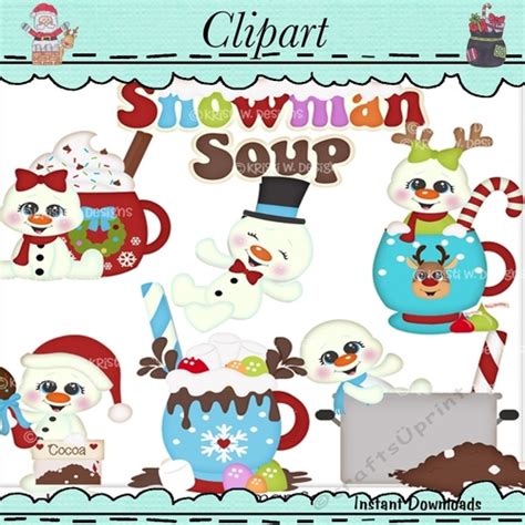 Snowman Soup Clipart