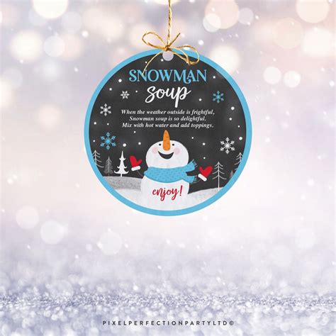 Snowman Soup Stickers