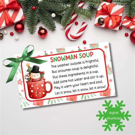 Snowman Soup Tags