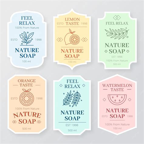 Customizable soap label designs