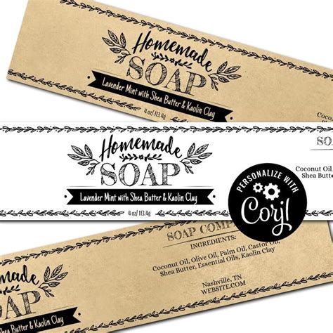 Soap Label Templates