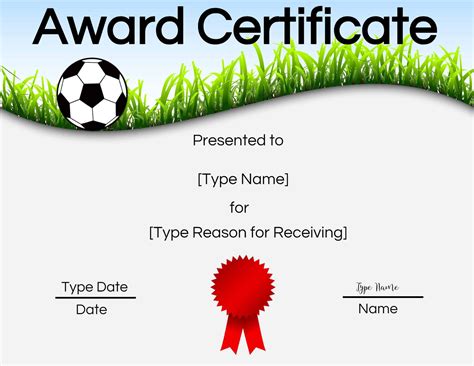 Description of Soccer Awards for Kids