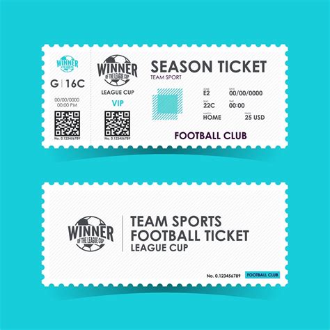 Soccer ticket templates