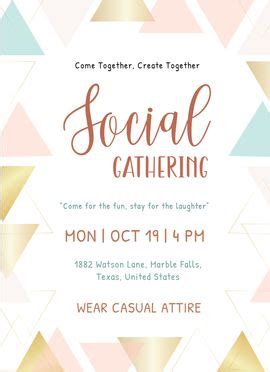 Social Gathering Invitation