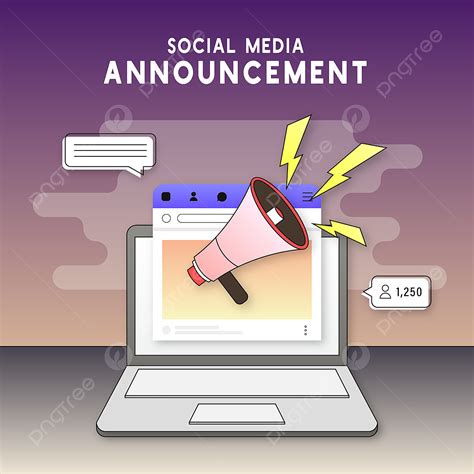 Social media announcement