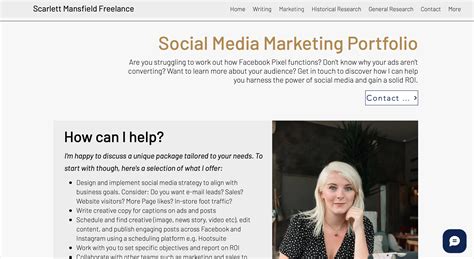 Social Media Marketing Portfolio Example