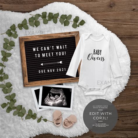 Social media pregnancy announcement