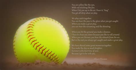 Softball Dirt Poem Printable