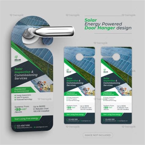 Solar-powered landscape door hangers