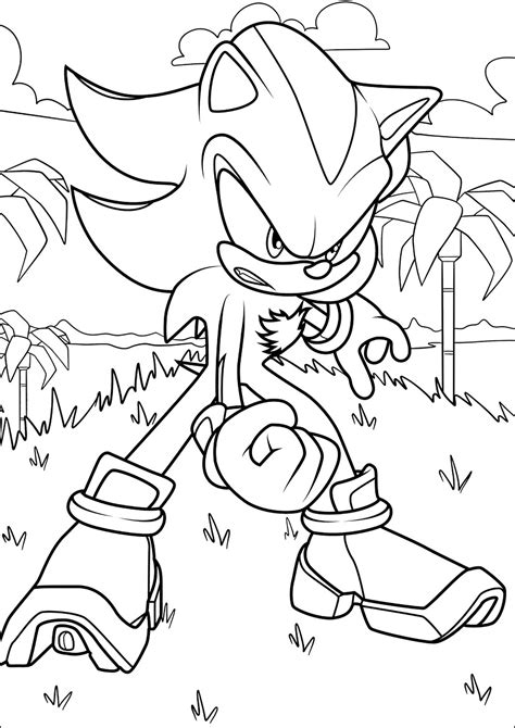 Sonic coloring pages for kids