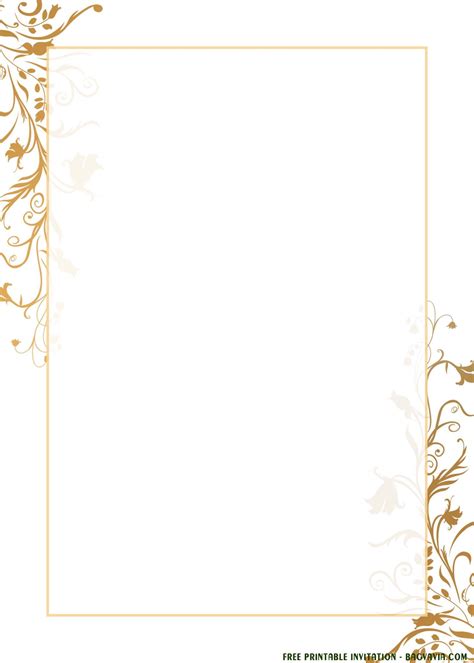 Sophisticated Gold Invitation Templates