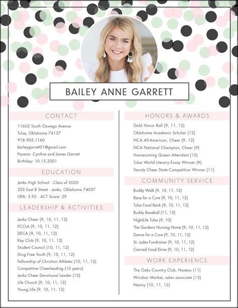 Sorority Resume Example