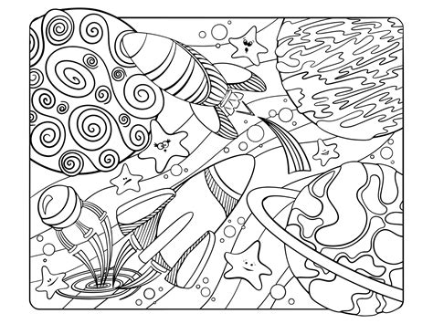 Space Coloring Pages for Adults