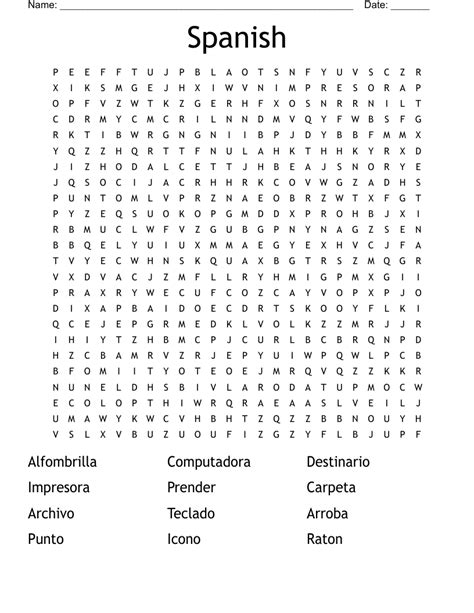 Spanish Word Search 4