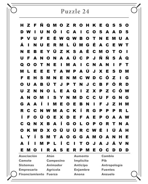 Spanish Word Search 7