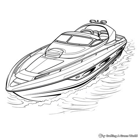 Speedboat Coloring Pages