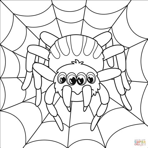 Spider coloring book pages