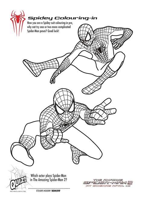 Description of Spiderman Colouring Prints