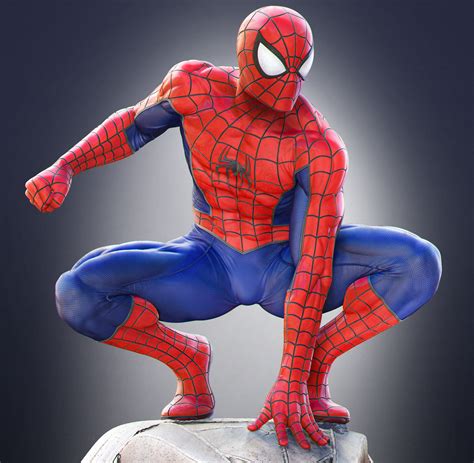 Spiderman in a heroic pose