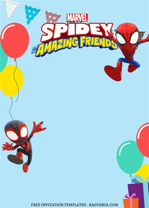 Spidey Friends Invitation Template