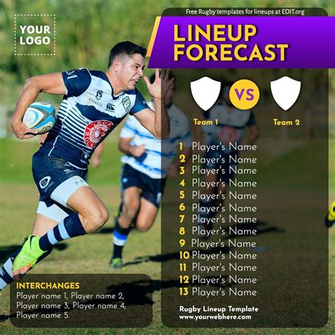 Sports Templates for Rugby