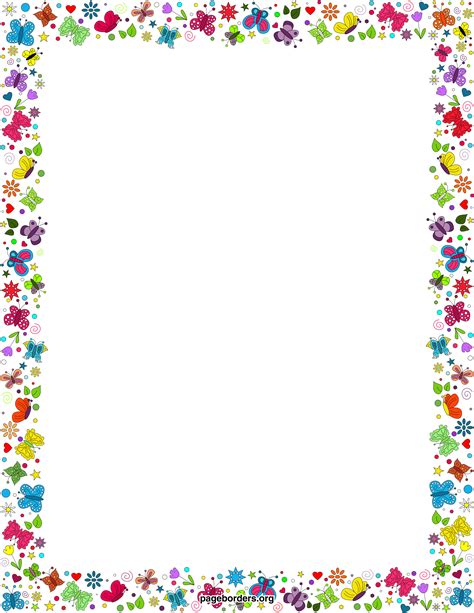 Spring printable borders