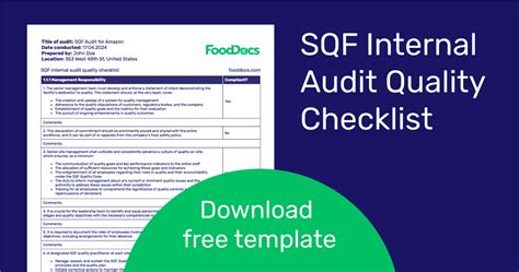 SQF Audit Template