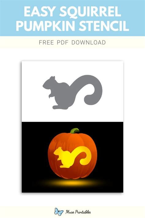 Squirrel pumpkin stencil inspiration