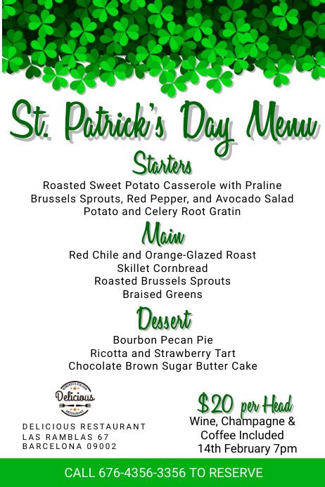 St. Patrick Food Templates