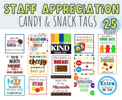 Staff Appreciation Tags Examples