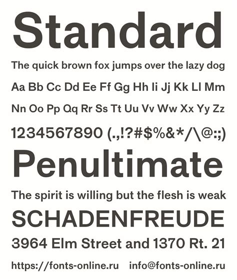 Standard Font Example