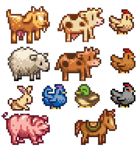 Stardew Valley Animal Templates