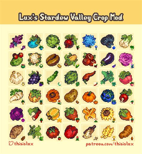 Stardew Valley Crop Templates