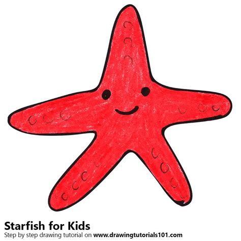 Starfish coloring page for children