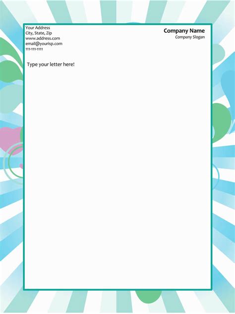 Free Printable Word Stationery Templates