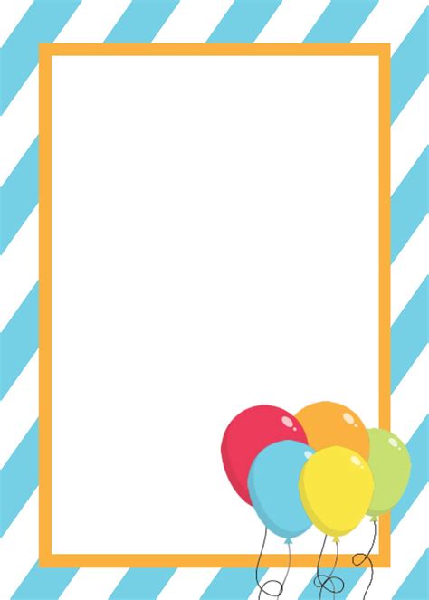 Free Printable Word Stationery Templates for Birthdays