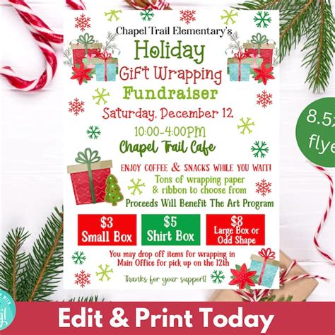 Statistical Data on Gift Wrapping Flyer Template Designs