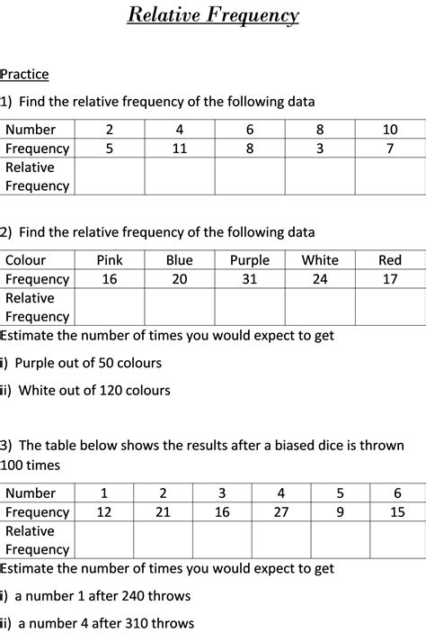 Statistics worksheets for kids