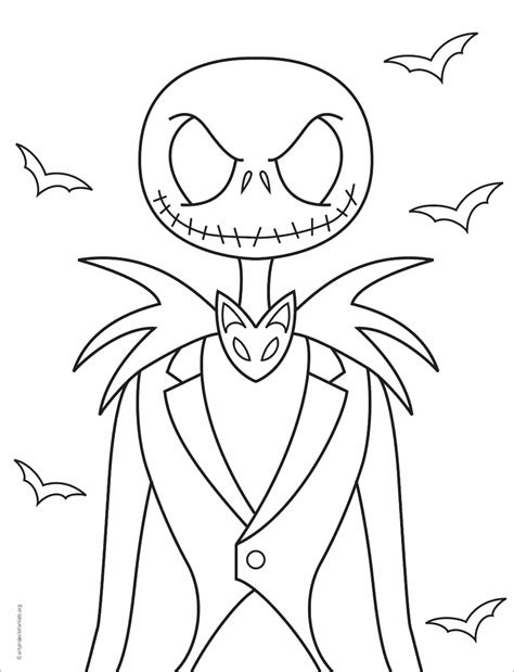 Steps to create your own Jack Skellington coloring page