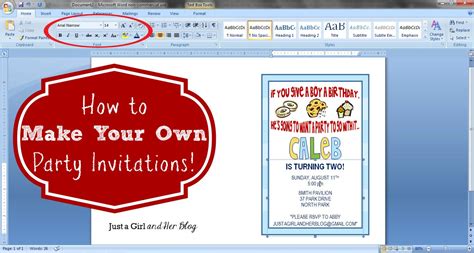 Steps to Create Printable Invitation