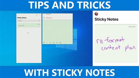 Sticky Notes Tricks